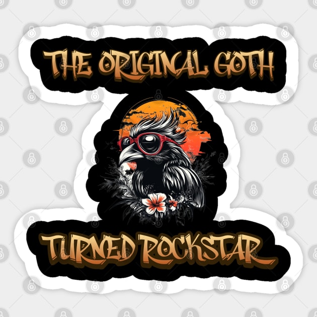 Cool Raven: Dark, Mysterious, and Effortlessly Stylish Sticker by Steve
